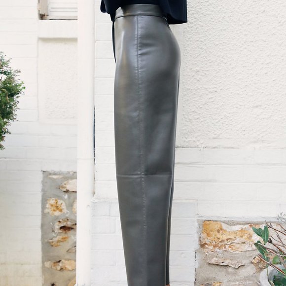 Aritzia Wilfred Bica Tapered Leather Pants - Picture 3 of 6